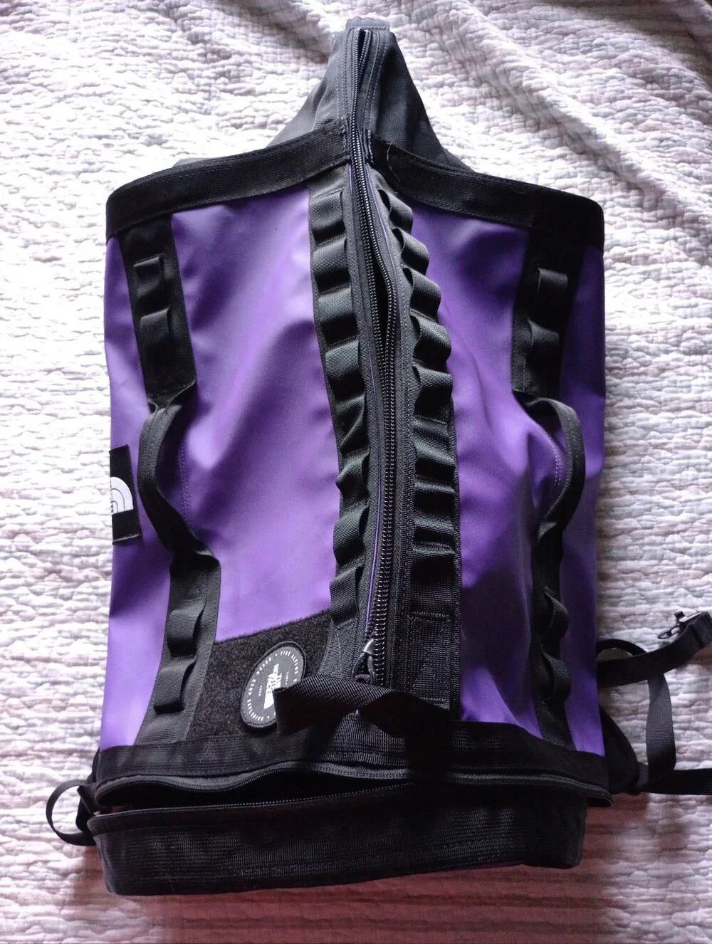 The North Face Purple and Black Explore Haulaback Hiking Backpack - Like New